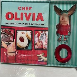 New - Olivia Cookbook and cookie cutter kit for kids